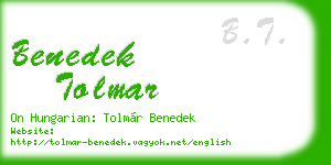 benedek tolmar business card